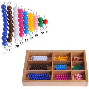 Boite de Perles et Barrettes Montessori (pour le Jeu du Serpent)