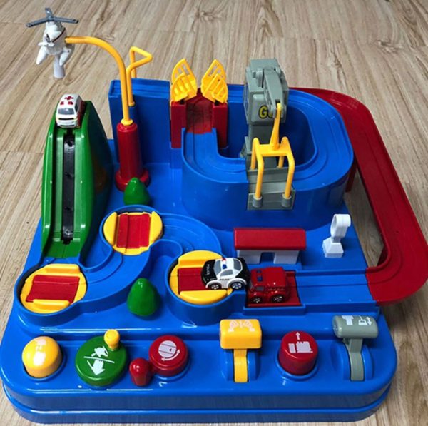 jeu de circuit et voiture Montessori