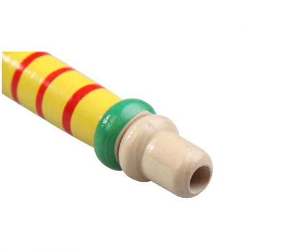 trompette multicolore en bois
