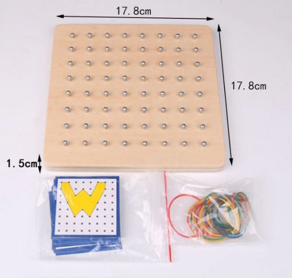 Géoboard Planche de Géométrie à Elastiques Montessori