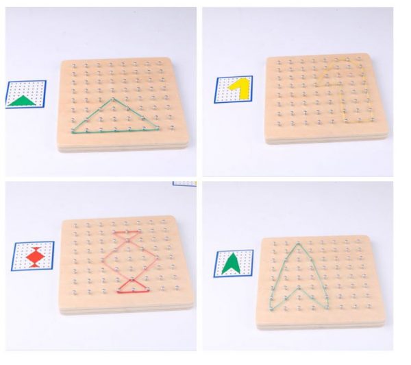 Géoboard Planche de Géométrie à Elastiques Montessori