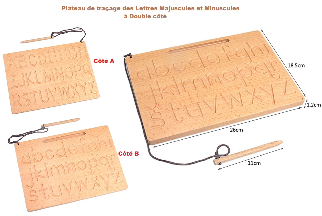 Lettres en Bois Magnétiques Montessori : NIDOSSORI