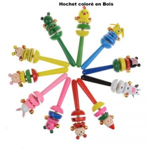 hochet coloré en bois