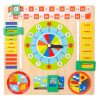 Horloge et calendrier en bois pour enfant