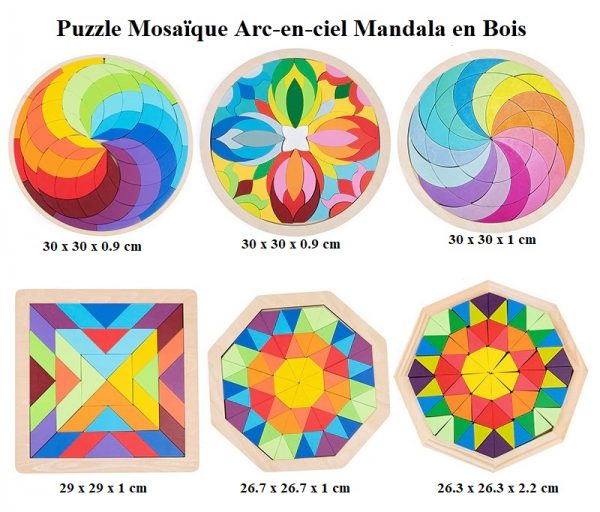 puzzle mosaique mandala-arc-en-ciel