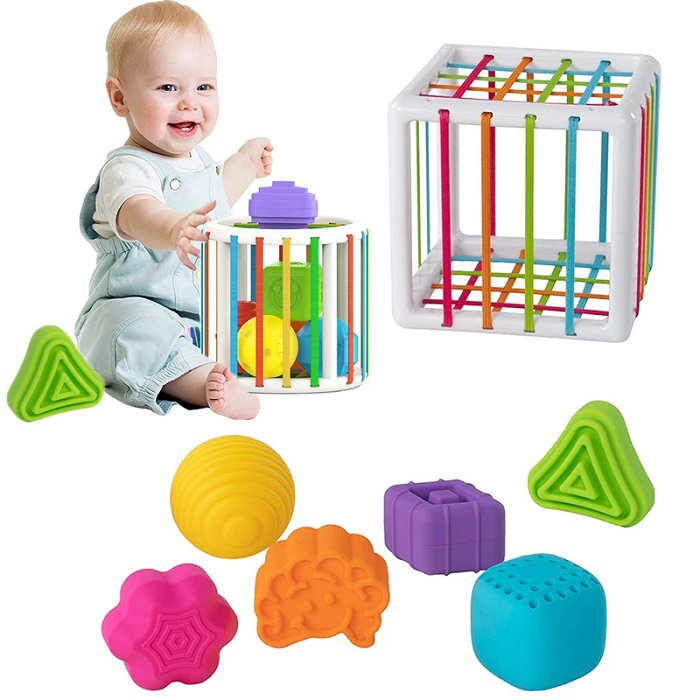 Tiroir à bille Montessori formes éducatives tri apprentissage pour bébé  (boîte à billes) 