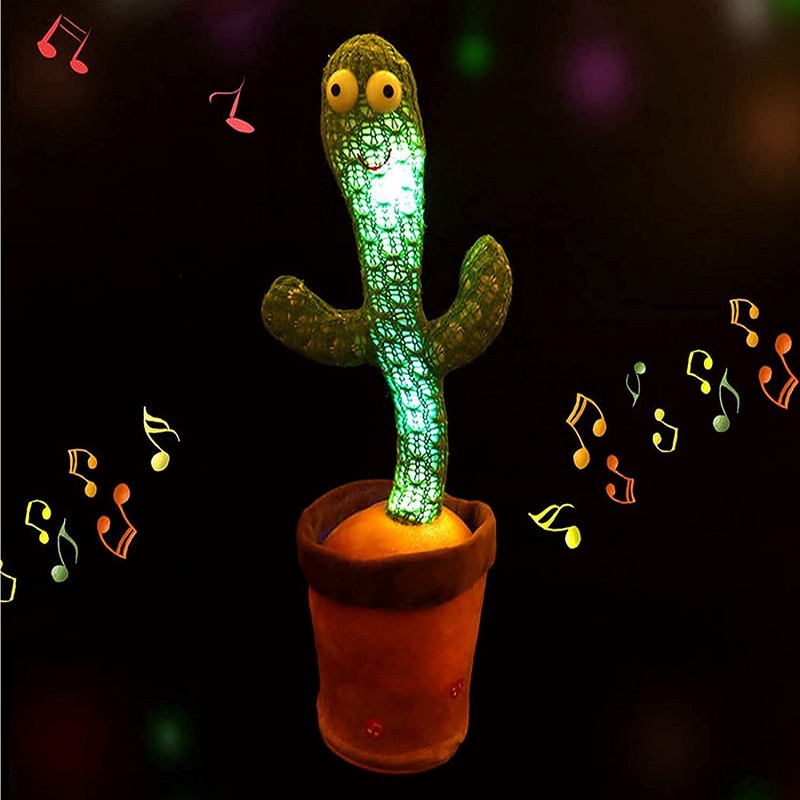 Jouet en Peluche Cactus Qui Danse - 120 Chansons - Éducation Précoce - Vert