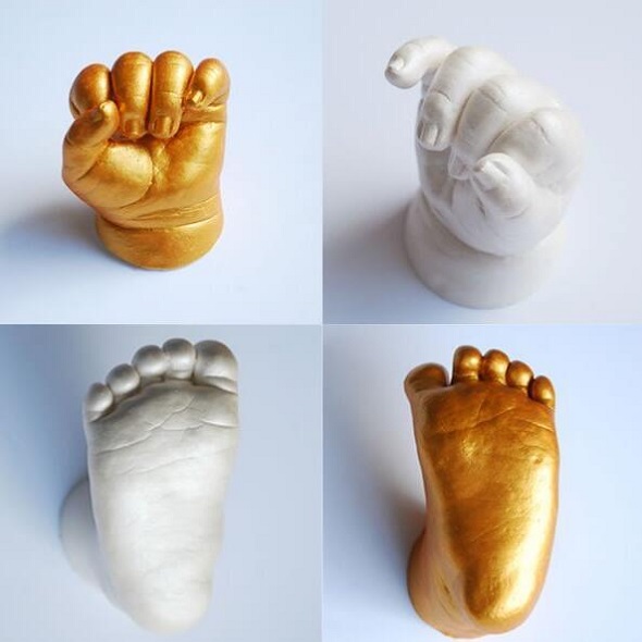KOKOBOX Kit de Moulage 3D Empreintes de Mains et Pieds bébé Kits  d'empreintes de Pas Nouveau-né Le Parfait Cadeau de bébé Nouveau-né  Ensemble
