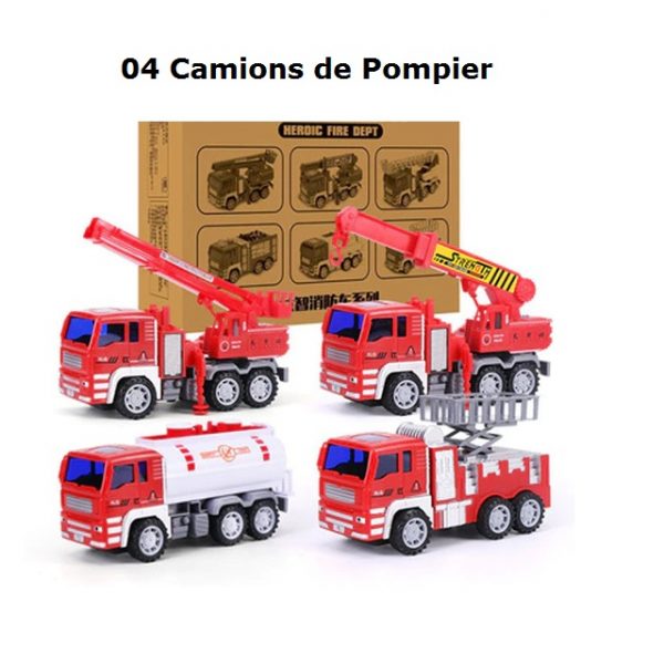 camions de pompier et de sanitation