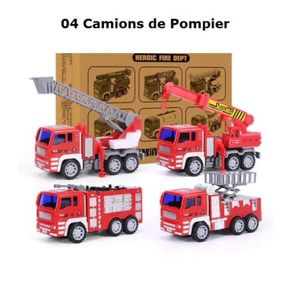 camions de pompier et de sanitation