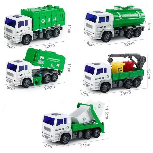 camions de pompier et de sanitation