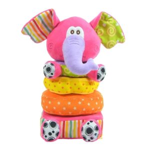 Éléphant Éducatif en Peluche pour Enfants