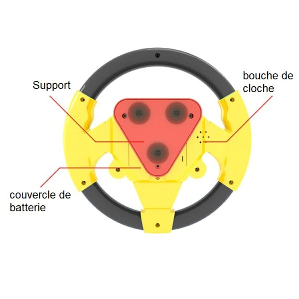 Jouet de volant de Simulation électrique avec son léger bébé