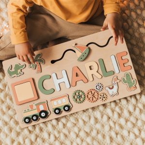 Puzzle Personnalisé en Bois avec Prénom pour Enfant