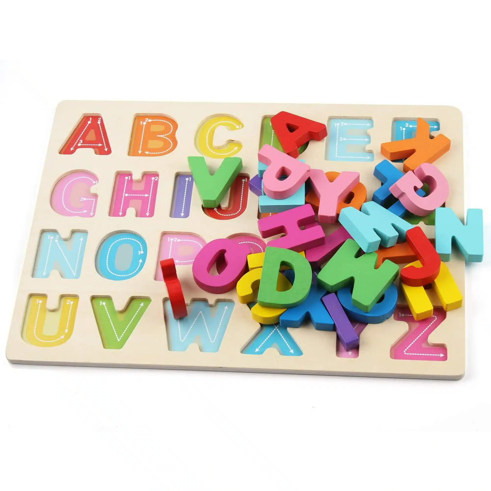 Puzzle Alphabets et Chiffres en Bois Montessori jouet éducatif
